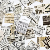 Old Newspaper Flake Sticker Mini Box (45 pieces)