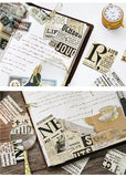 Old Newspaper Flake Sticker Mini Box (45 pieces)