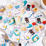 House Cat Flake Sticker Mini Box (45 pieces)