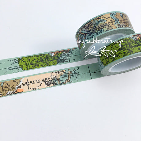 Travel World Map Washi Tape