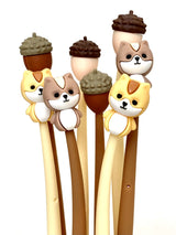 Squirrel & Acorn Gel Pen Black Ink