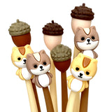 Squirrel & Acorn Gel Pen Black Ink