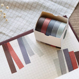 Juego de 5 rollos de cinta washi de colores sólidos Sunset 