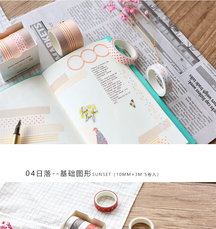 The Autumn Leaves Pattern Washi Tape Set