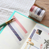 Juego de cintas washi con estampado de lluvia y rocío 