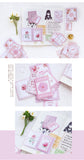 Rose Stamp Washi Flake Sticker (40 pieces)