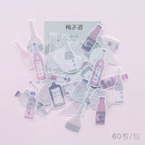 Plum Wine Washi Flake Sticker