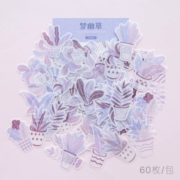 House Plant Washi Flake Sticker