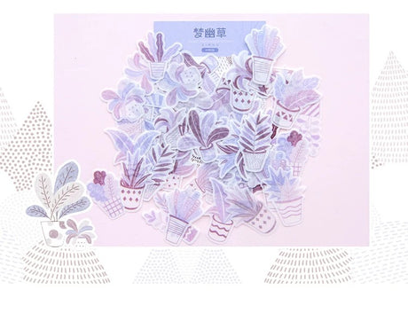 House Plant Washi Flake Sticker