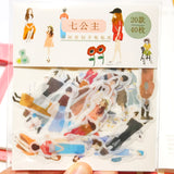 Poeple Washi Flake Sticker (40 pieces)