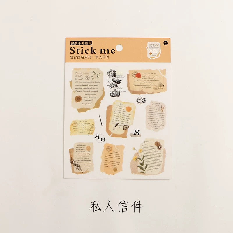 Old Letter Washi Sticker