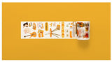 Cinta washi ancha con collage naranja 