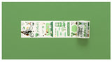 Cinta washi ancha con collage verde 