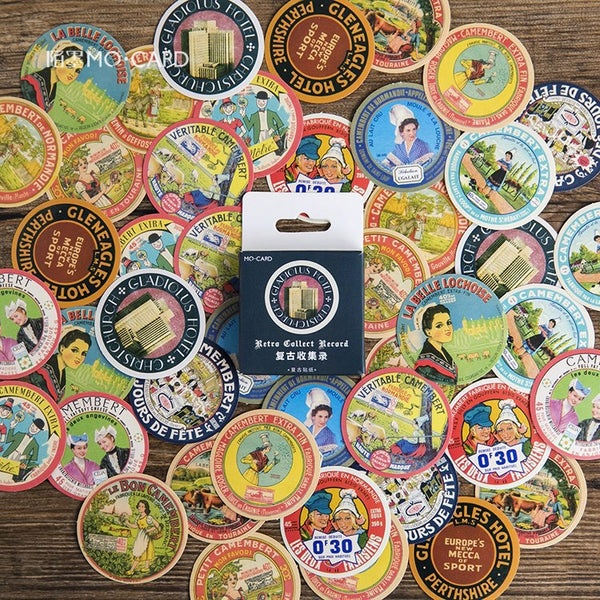 Retro Collect Record Flake Sticker Mini Box (45 pieces)