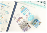 Blue Collage Wide Washi Tape