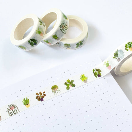 Cinta washi de plantas de interior 