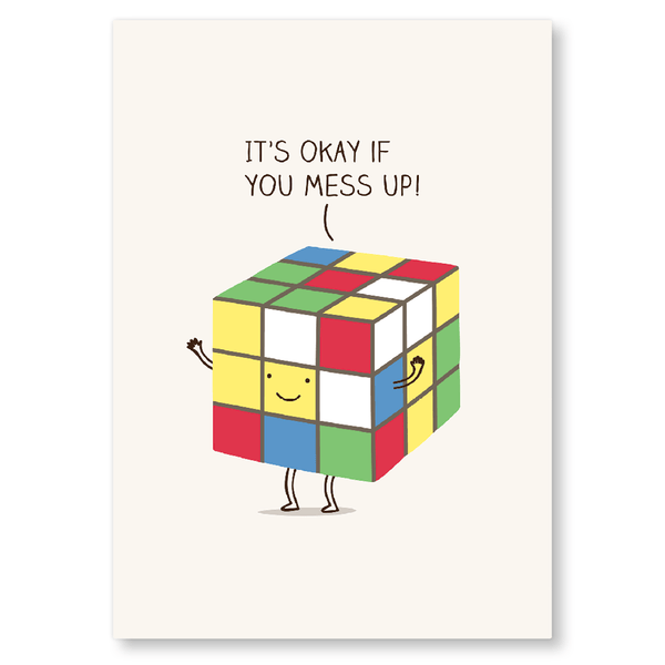 It's Okay Rubix Postcard