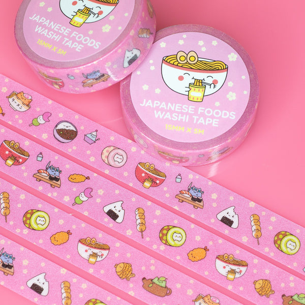 Japanese Foods Glitter Washi Tape