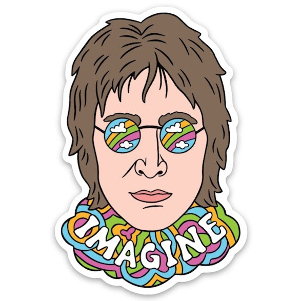 John Lennon Vinyl Sticker