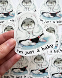 Just A Baby Hamster Sticker