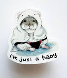 Just A Baby Hamster Sticker