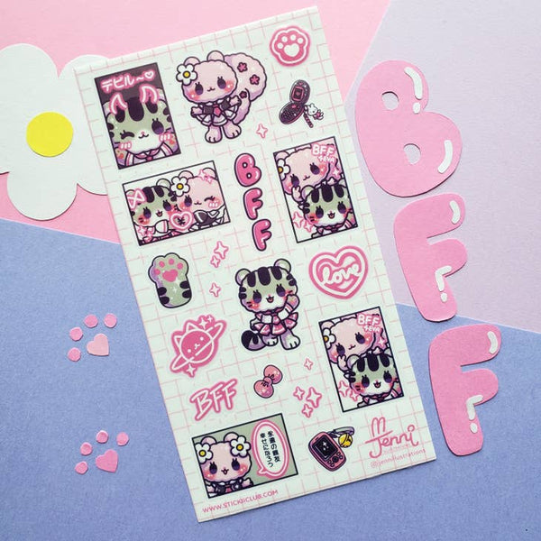 Kawaii Besties Sticker Sheet