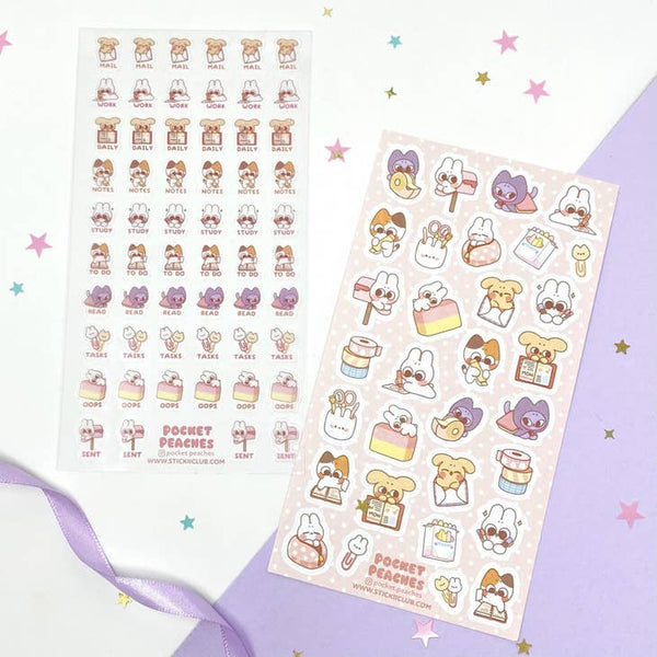 Kawaii Stationery Essentials Sticker Sheet