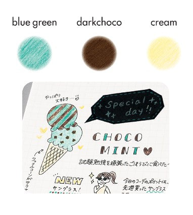 Kutsuwa Culicule Colored Pencils Chocolate Mints