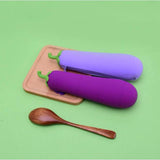 This super cute eggplant zippered pen pouch keeps your tools all in one place!