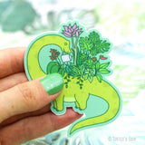 Leafy Brontosaurus Vinyl Sticker