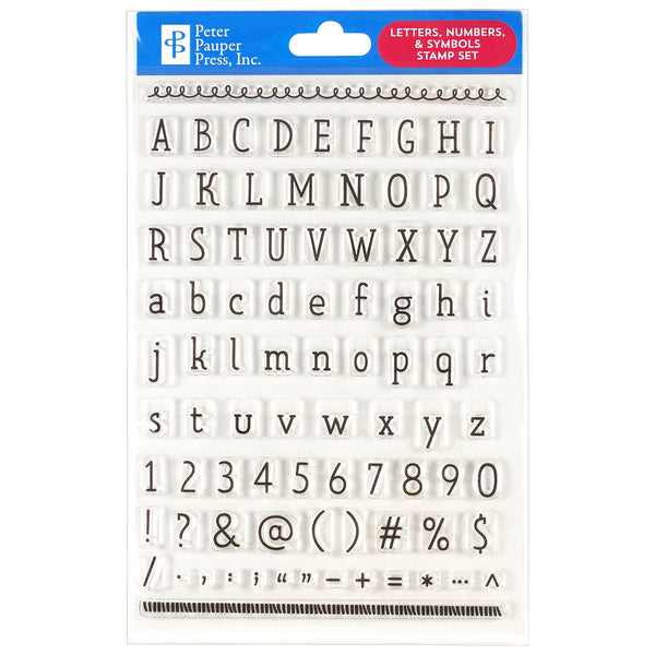 Letters, Numbers & Symbols Clear Stamp Set