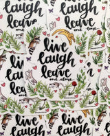 Pegatina Vive, ríe, déjame en paz