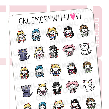 Pegatina M1015 Luchando contra el mal a la luz de la luna