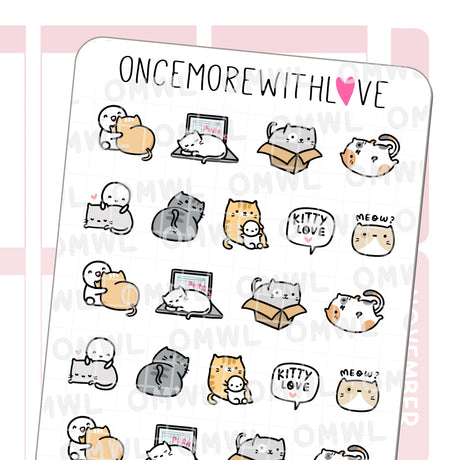 Pegatina M1044 Amor de gatito