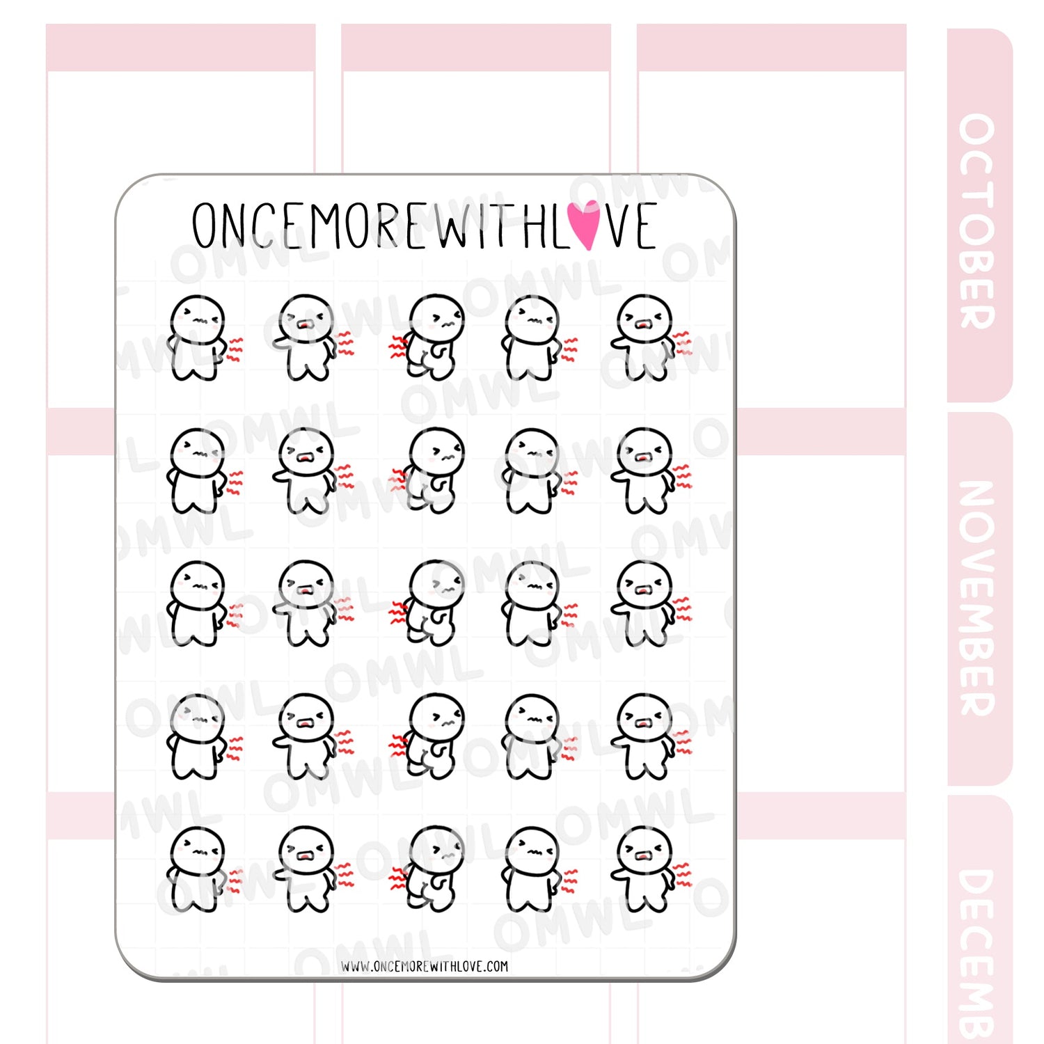 M1067 Backache Sticker