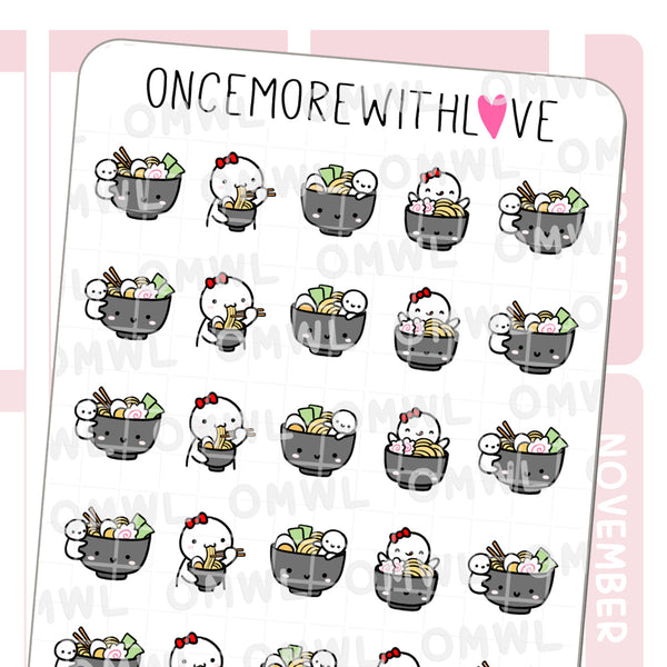 Once More With Love Ramen Sticker