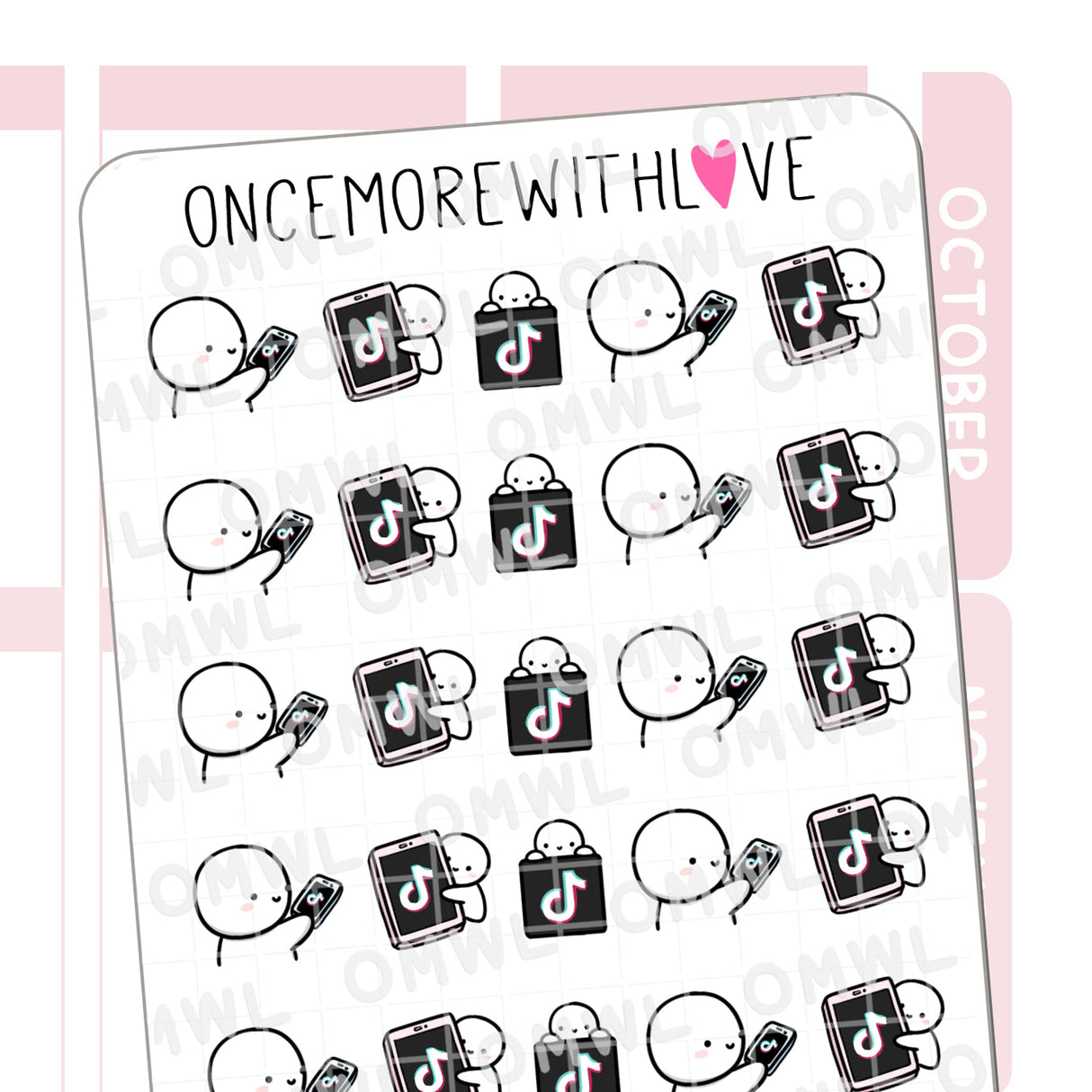 Pegatina para planificador de TikTok M1287