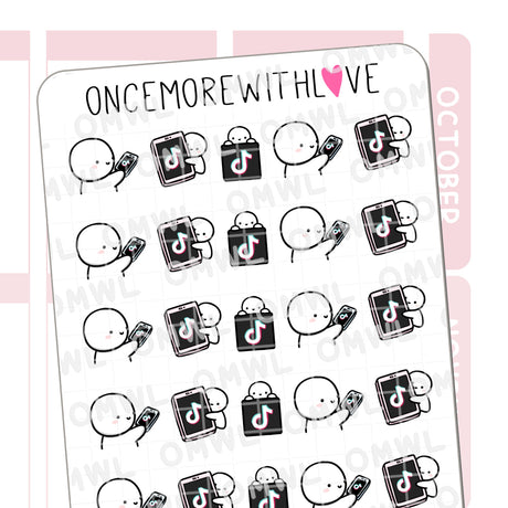 Pegatina para planificador de TikTok M1287