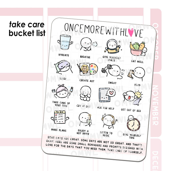 M1312 Take Care Bucket List Sticker