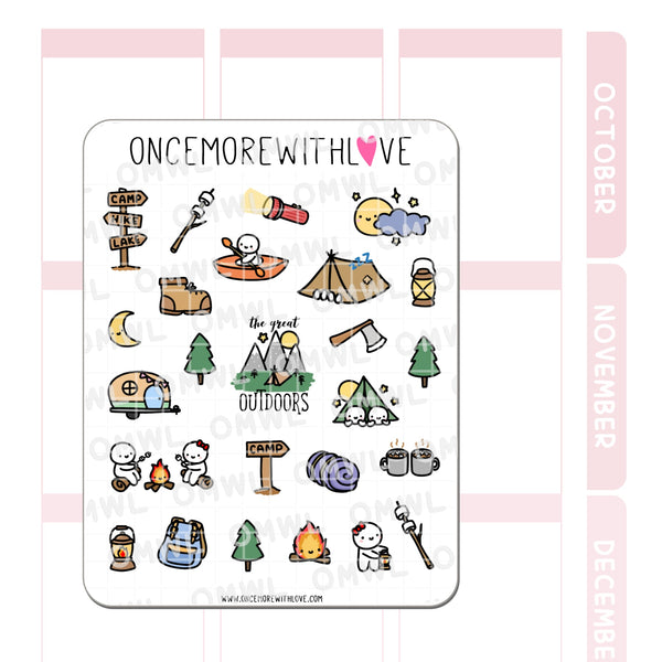 M420 "The Great Outdoors" Camping Planner Sticker