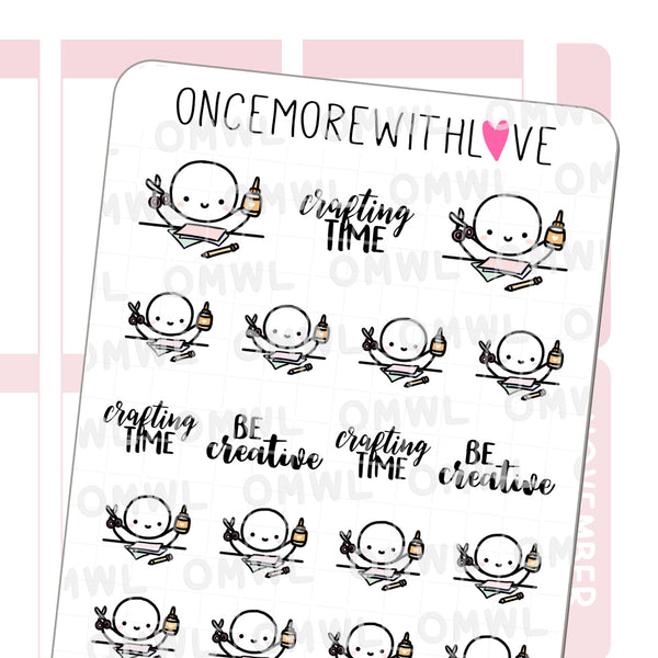 M485 Crafting Time or Scrapbooking Sticker