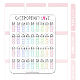 Hobo Weeks Tiny Pastel Star Checklist Planner Sticker