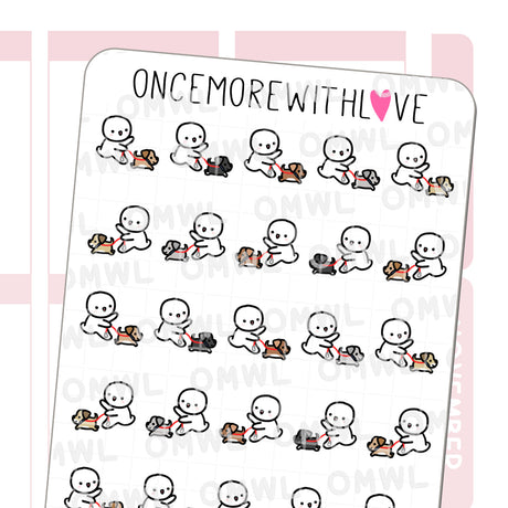 Pegatina de recordatorio para pasear al perro M608