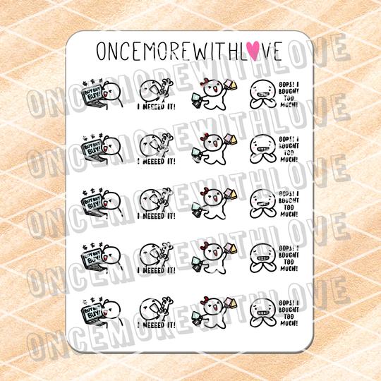 Buy, Buy, Buy! Shopping Spree Munchkin Planner Stickers