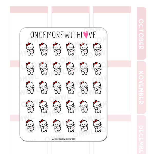 M665 Pregnancy or Food Baby Icon Munchkins Planner Stickers