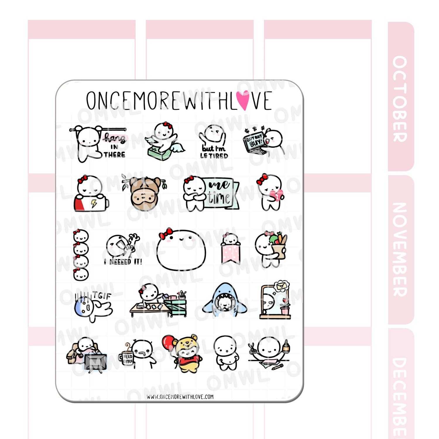 Once More With Love - M696 Four Year Anniversary Favorites Sampler Sticker
