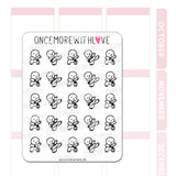 M707 Karate Munchkin Planner Stickers