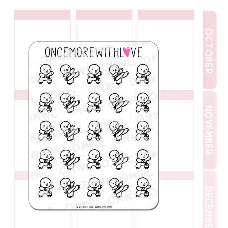 M707 Karate Munchkin Planner Stickers