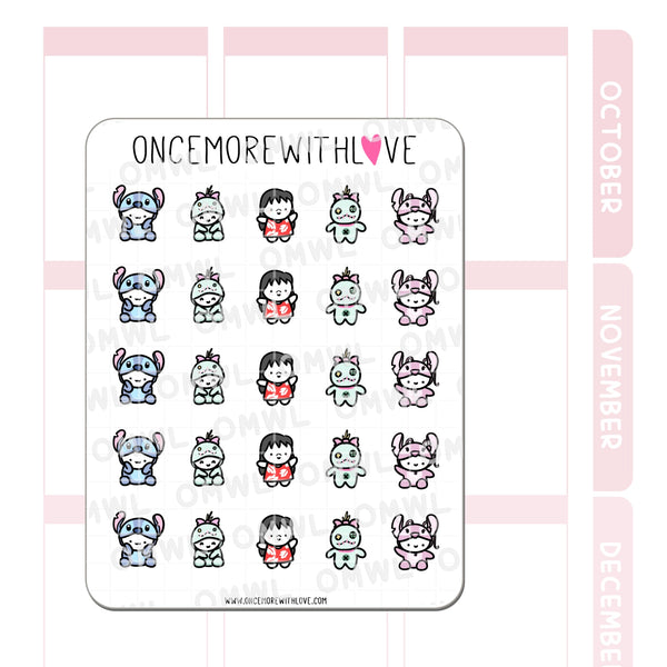Ohana Means Family Munchkin Planner Stickers m714