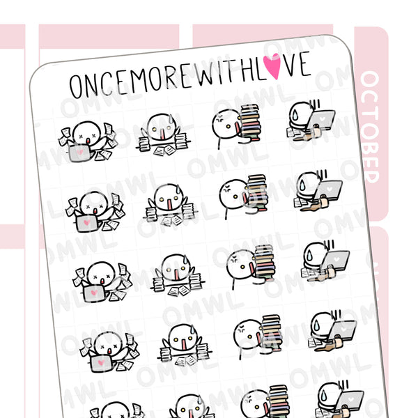 Once More With Love Busy Work Day Sticker
